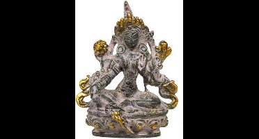 Yogi & Yogini naturals Groene Tara messing antiekgroene afwerking (11 cm)