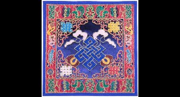 Klankschaal/altaarkleed oneindige knoop brokaat (±25x25 cm)