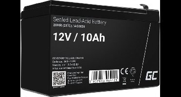 Green Cell 12V 10Ah 10000mAh VRLA AGM accu