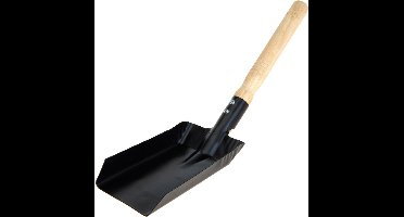 Barbecue/BBQ schep - zwart - metaal - 37 cm - Kolen/briquetten scheppen