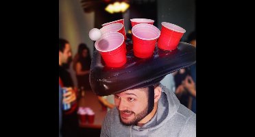 Out Of The Blue Beer Pong Hoed - Opblaasbaar Partyspel - Vrijgezellenfeest, Festival & Kroeg