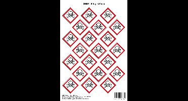 Pictogram sticker A225-E001 Nooduitgang ZW links - 100x50mm 10 stickers op 1 vel