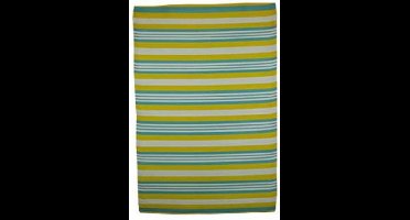 HW - Veranda/Beach mat - Rechthoek - 120x180cm - Turkoois/Oranje/Wit