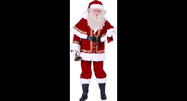Thetru B.V. - Luxe Kerstman Kostuum Fluweel met Rode Kaap - XL