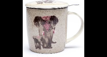 Yogi & Yogini - Theemok set - Olifant - Grijs - China