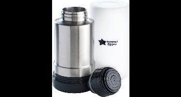 Tommee Tippee Closer to Nature - draagbare flessen en voedselverwarmer - ideaal voor op reis - thermisch geïsoleerd - roestvrij staal met lekvrij deksel