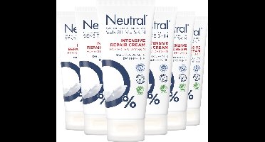 Neutral - 0% Intensive Repair Cream - Parfumvrij - 6 x 100 ml - Voordeelverpakking