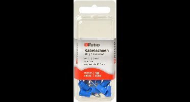 Ratio Kabelschoen Ring/kabeloog 1.5-2.5mm² - 5mm - Blauw - 10st in blister