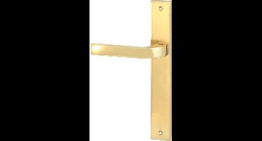 Gatdeel links op schild Retto blind messing gelakt