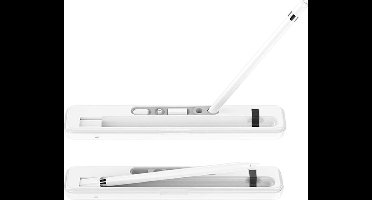 DrPhone CX Pro — Draadloze Oplader Case & Beschermhoes voor Apple Pencil (1e generatie) met Opbergbox – Wit/Grijs