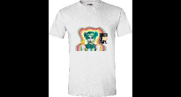Birds of Prey - Harley Quinn Kiss Heren T-Shirt - Wit - S