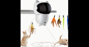 Draadloze Kattenlaser met Veertje - Interactief Speelplezier voor Binnen - LuxeBass