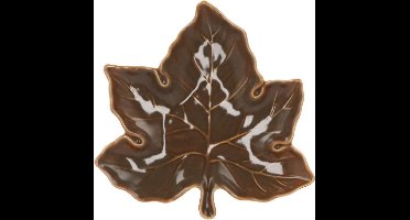 LEAF MAPLE PLATE OLIVE 24X24X4CM
