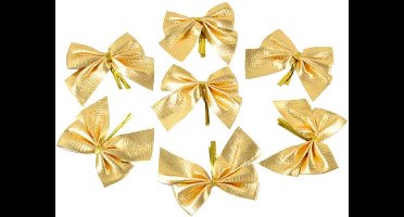 12 strikken voor kerstversiering - goud