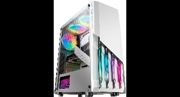 ATX Box Mars Gaming MC-X2 Blanco Caja PC Gaming ATX Frontal Acero FRGB 2 Ventiladores 12cm FRGB Ventana Lateral Completa White