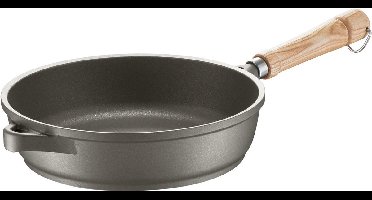 Berndes Smoorpan - Bonanza - Essenhouten Steel - 28 cm - Grijs