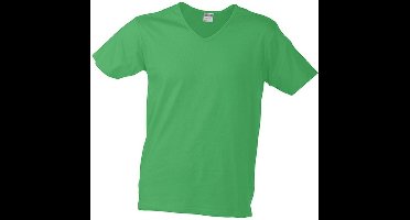 Daiber Heren Slim Fit V Hals T-Shirt (Kikkergroen)