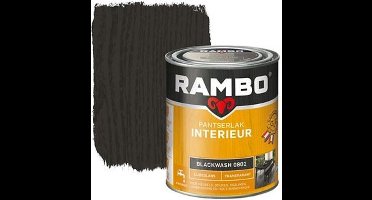 Rambo Pantserlak Interieur - Transparant Zijdeglans - Houtnerf Zichtbaar - Blackwash - 0.25L