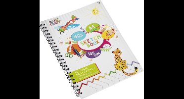 Craft Sensations A4 Schetsboek met Ringband | 135 grams | 40 Bladen | Schetsen- en kleuren voor kinderen en volwassenen