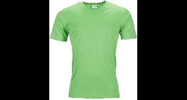 Fusible Systems - Heren Actief James and Nicholson T-Shirt met V-Hals (Lichtgroen)