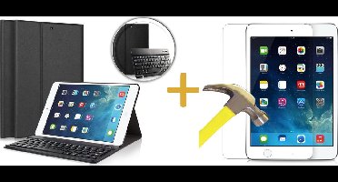 Hoes met Toetsenbord geschikt voor iPad Air 2 - 9.7 inch - Book Case Cover Hoesje met Toetsenbord en Screenprotector Zwart