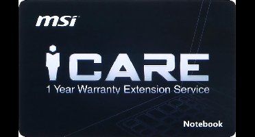 MSI 1 jaar garantieverlenging Notebook