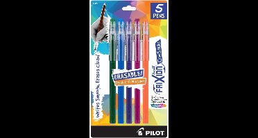 Pilot FriXion set - Uitgumbare gelpennen met dop - Gekleurd assortiment