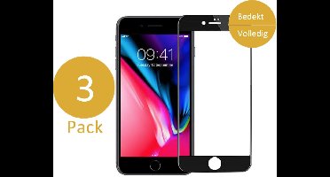 Screenprotector geschikt voor iPhone 8 / 7 - 3x FullGuard Glas Screen Protector