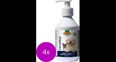Biofood Zalmolie Zalm - Hondensnacks - 4 x 250 ml