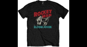 Elton John - Rocketman Piano Heren T-shirt - XL - Zwart