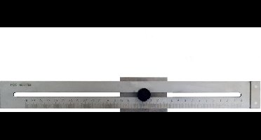MIB 5057006 Afschrijfliniaal - RVS - 25cm