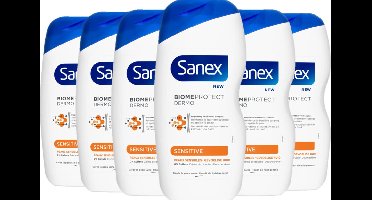 Sanex Douchegel Dermo Sensitive 500 ml - Voordeelverpakking 6 stuks