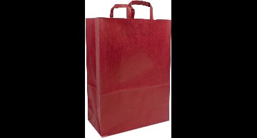 Cadeautasjes met platte handgreep, budget tassen bordeaux, 32x17x44cm (250 stuks)