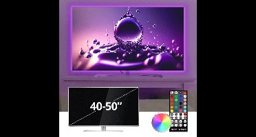 TV ledstrip USB - 40-50 inch - 4 strips - RGBWW - Inclusief IR afstandsbediening - Plug&Play - TV backlight led strip