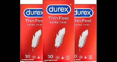 Durex - Condooms - Thin Feel - Extra Thin - 3x 10 stuks