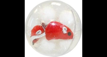 Happy pet luxury kerstbal met muizen 10x10x10 cm