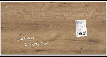 Sigel glasmagneetbord Artverum 91x46cm Natural Wood