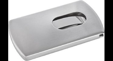 Sigel visitekaartjes houder Snap RVS voor 12 kaartjes zilver