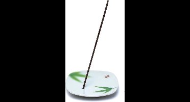 japanse wierook wierookhouder - Yume no Yume - bamboeblad - keramiek - 8.2x1.2x8.2cm
