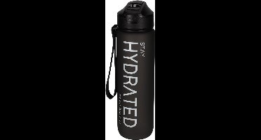 NORLÄNDER - Waterfles - Hydrated - Zwart - 1L