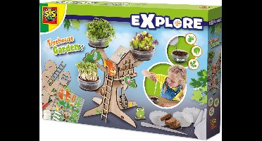 SES Creative Boomhut Tuin met Kruiden om te Bouwen en te Kweken - Vanaf 5 Jaar - Buitenspeelgoed - Schoencadeautjes Sinterklaas