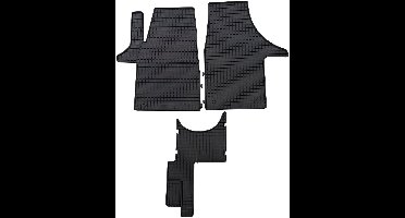 Rubbermatten Volkswagen (T5 / T6) 2003-2024 (3-zits) (voorset) - Petex