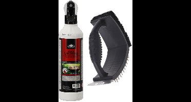 BBQ reinigingsset - barbecue schoonmaakborstel - reiniging spray
