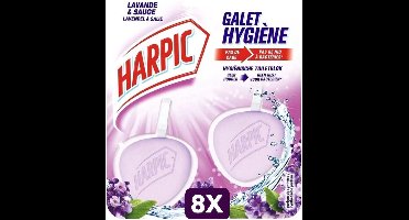 8 x Harpic Toiletreiniger wc-blok Nature Fresh Lavendel & Salie 2 x 40 gr