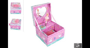 Juwelendoosje met dansende ballerina op muziek 15cm