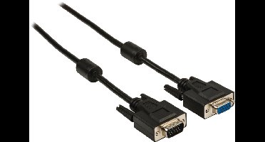 S-Impuls Premium VGA monitor verlengkabel / zwart - 5 meter