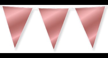 Dubbelzijdige vlaggenlijn | Set á 3 stuks | Lengte: 10 meter | Kleur: Rosé goud