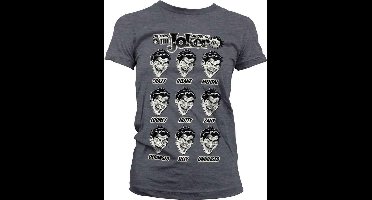 DC Comics Batman Dames Tshirt -2XL- The Many Moods Of The Joker Grijs