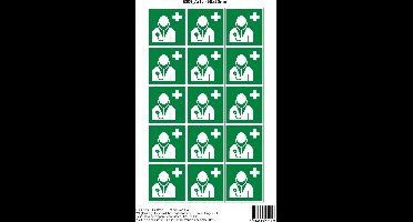 Pictogram sticker E009 Arts - 50x50mm 15 stickers op 1 vel