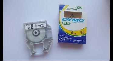 Dymo D2-labeltape, 6 mm x 10 m, wit
